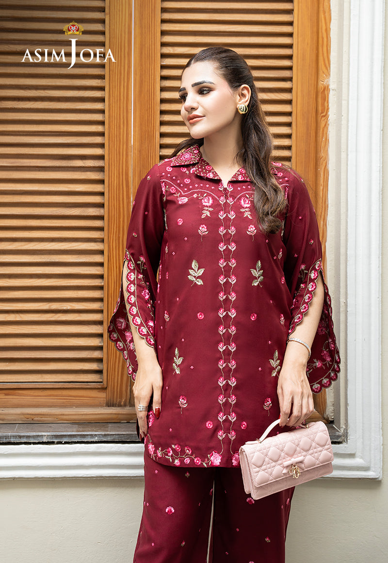 AJLPE-02 Embroidered Boski Silk Stitched 2pcs