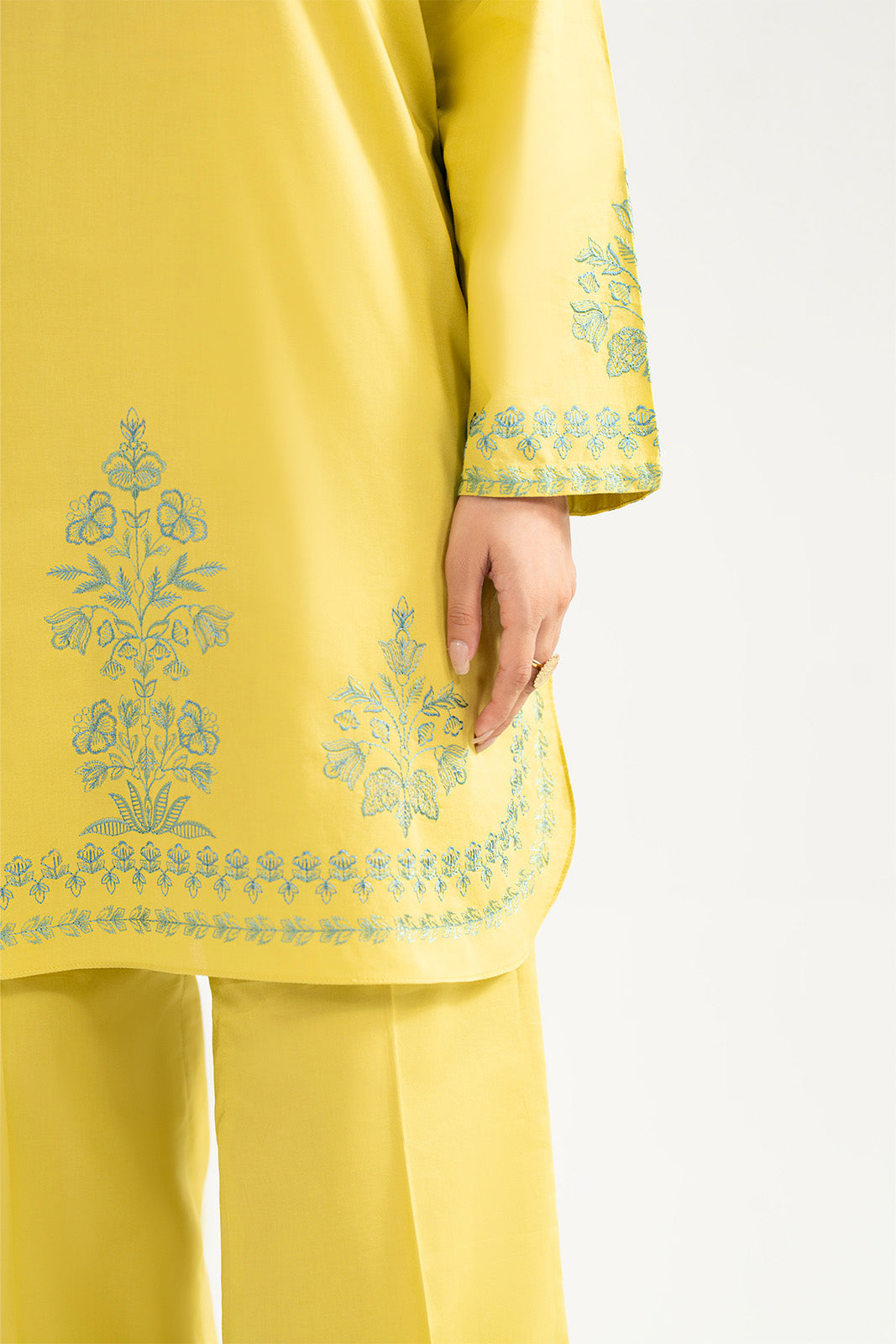 3 Piece Cambric Embroidered Suit (CP0504)