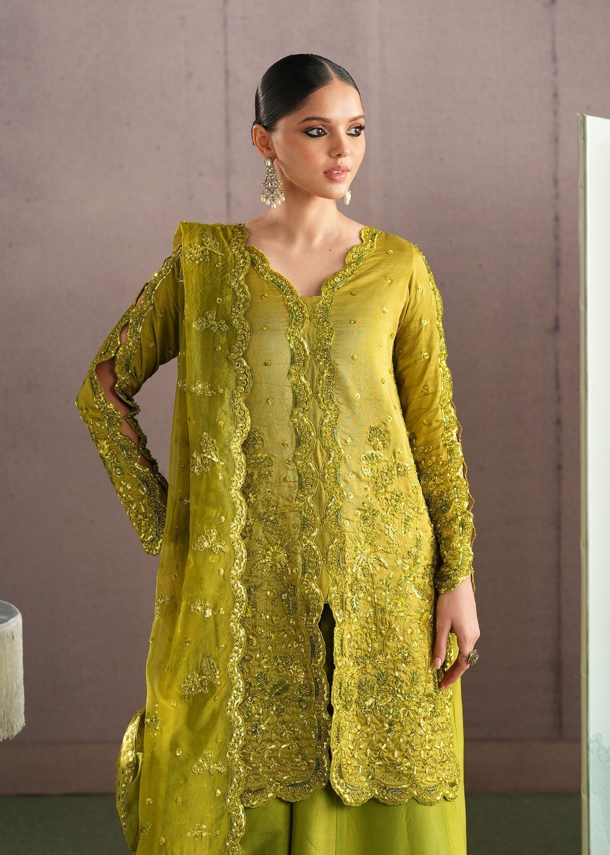 Kaia Style — Mairaz Parrot Green Sharara