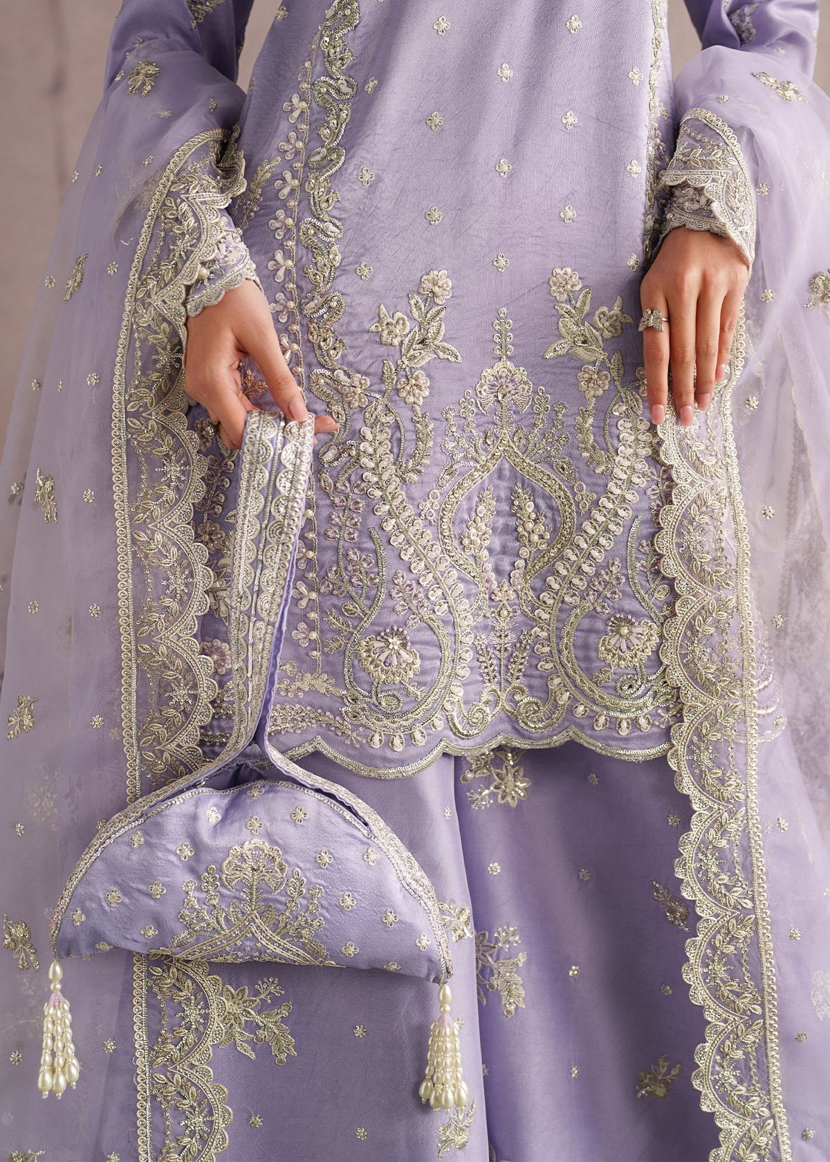 Zareen Style — Mairaz Lilac Three-Piece Suit