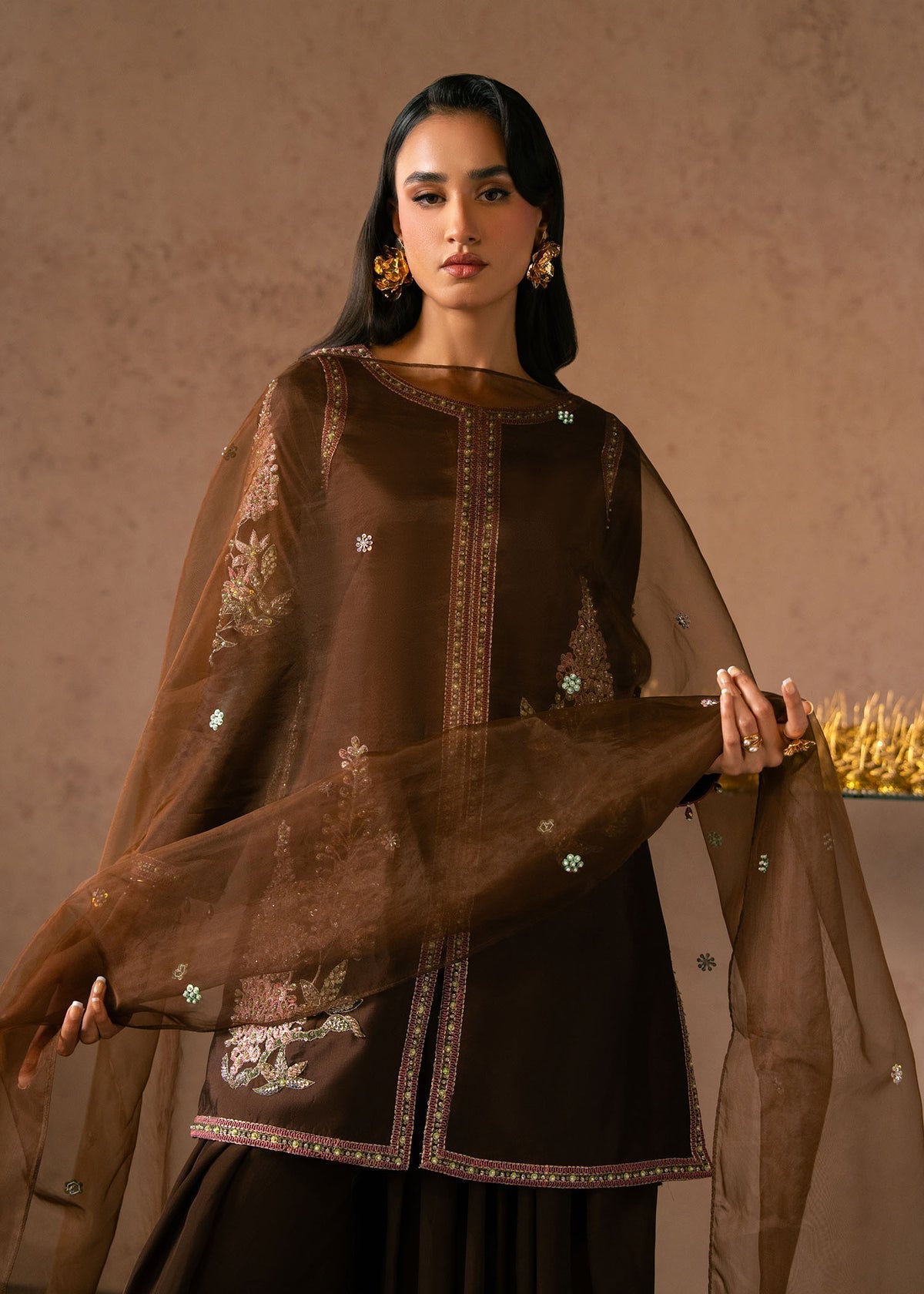 Sarina Style — Mairaz Chocolate Brown Three-Piece Suit