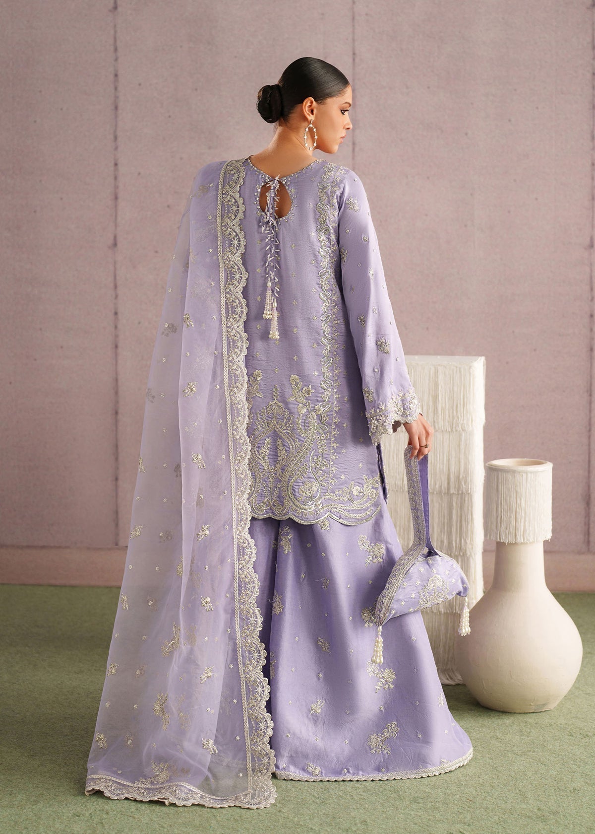 Zareen Style — Mairaz Lilac Three-Piece Suit