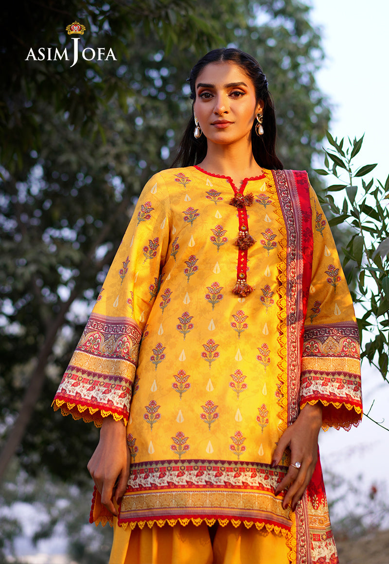 AJUUB-06 Printed Lawn 3 Pcs