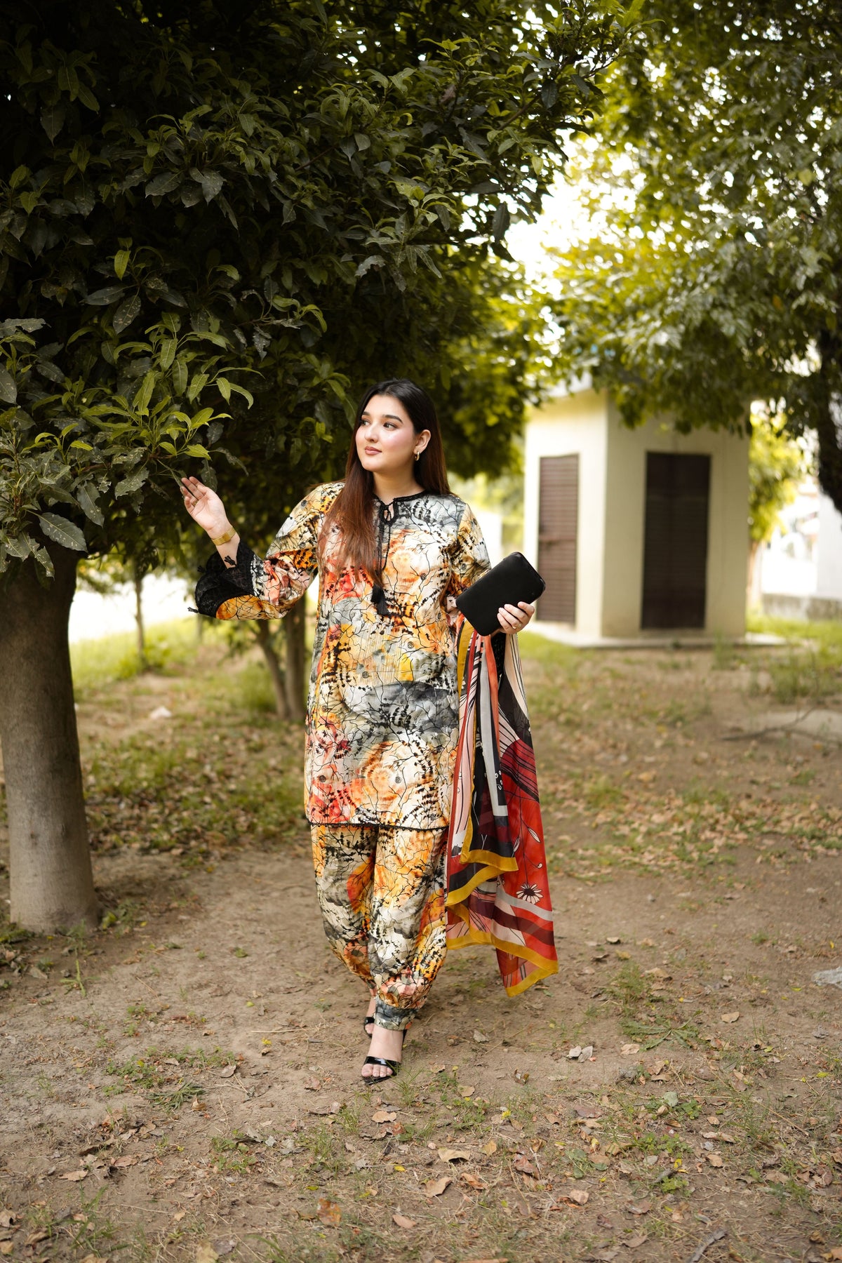 Aneelas Khadar Print Emb 3pc Khadar Duppata [WPR-26-09-B-A] [Dispatch Time 2 Months]