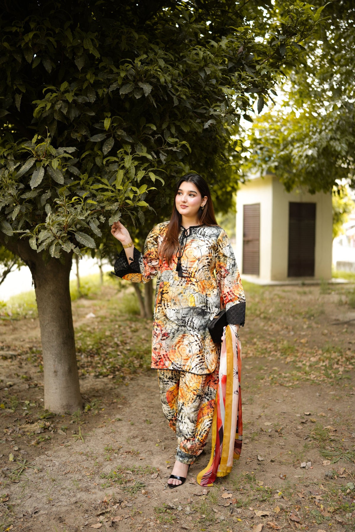 Aneelas Khadar Print Emb 3pc Khadar Duppata [WPR-26-09-B-A] [Dispatch Time 2 Months]
