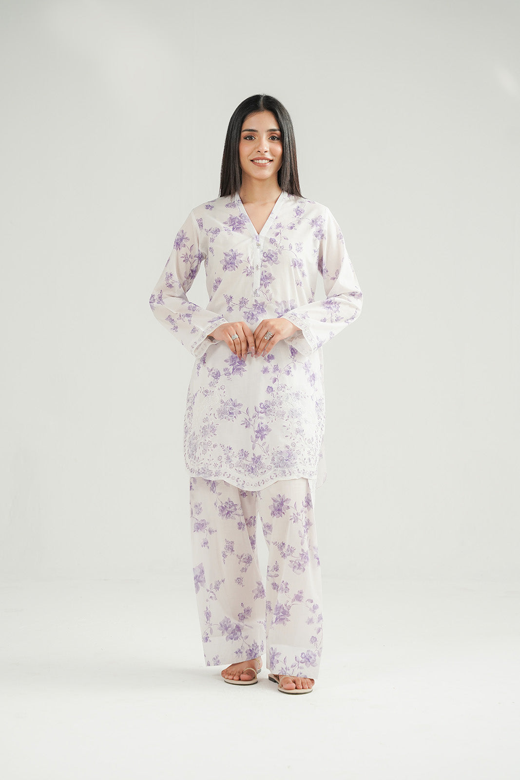 2 Piece Printed Lawn Embroidered Suit (CP0427)