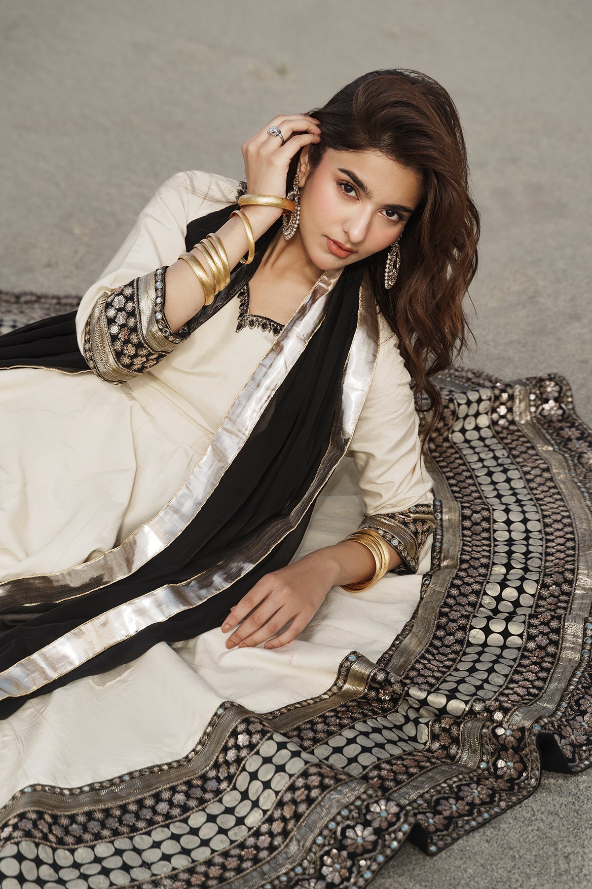 3 Pcs Stitched Raw Silk Pishwas CMA-6-468