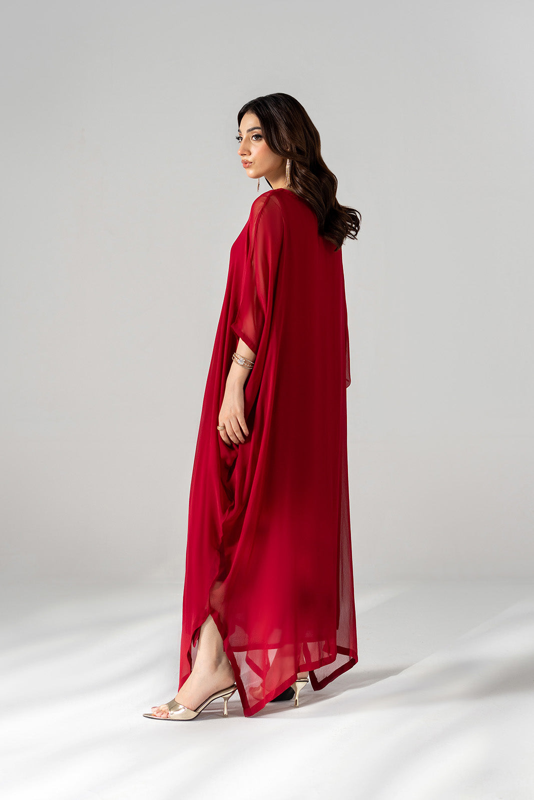 1 Piece Chiffon Embroidered Suit (FL0208)