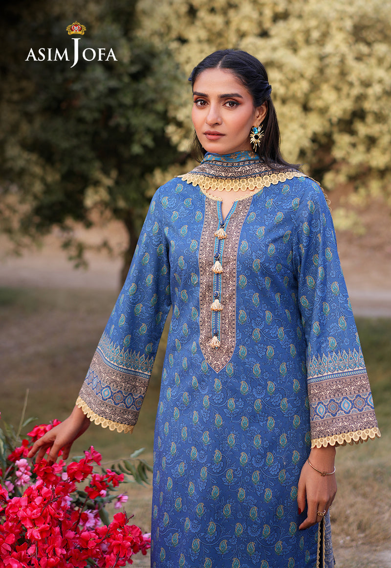 AJUUB-03 Printed Lawn 3 Pcs