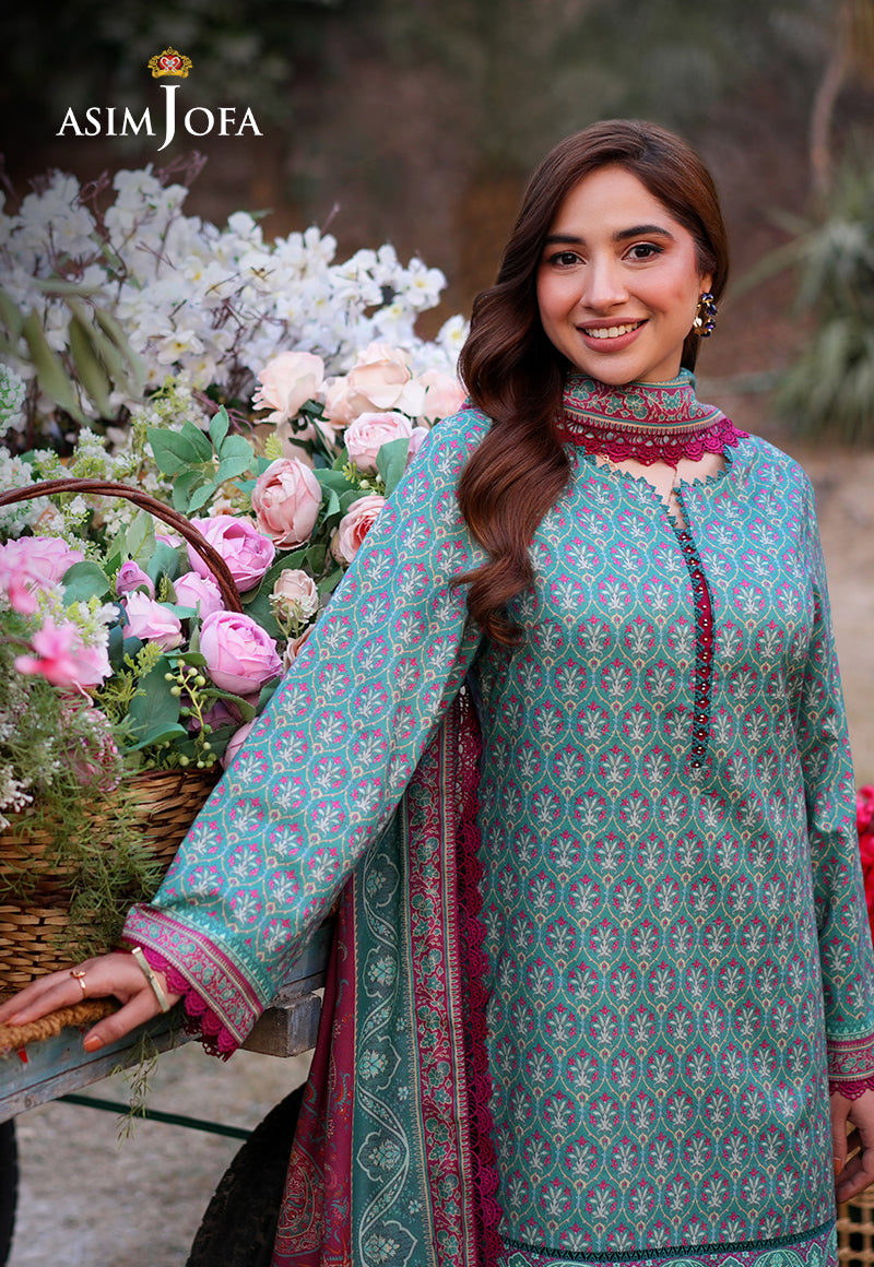 AJUUB-17 Printed Lawn 3 Pcs