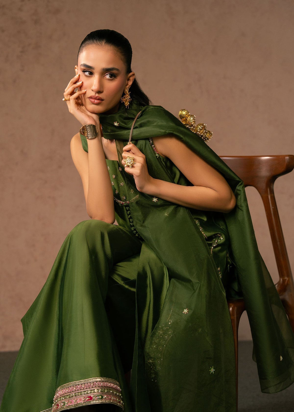 Esma Style — Mairaz Deep Green Three-Piece Suit