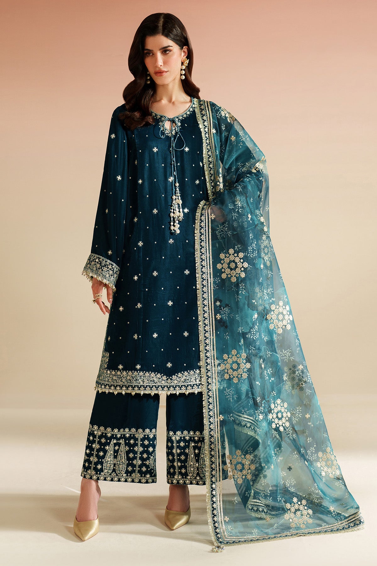 Embroidered Velvet Formal Vvf D-2