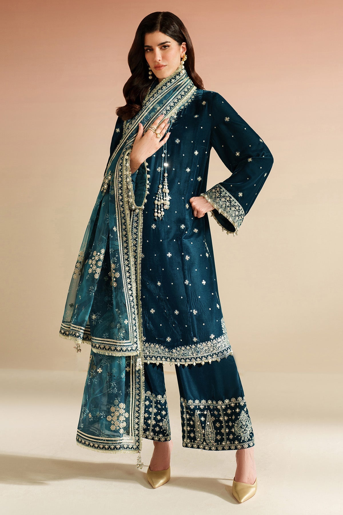 Embroidered Velvet Formal Vvf D-2