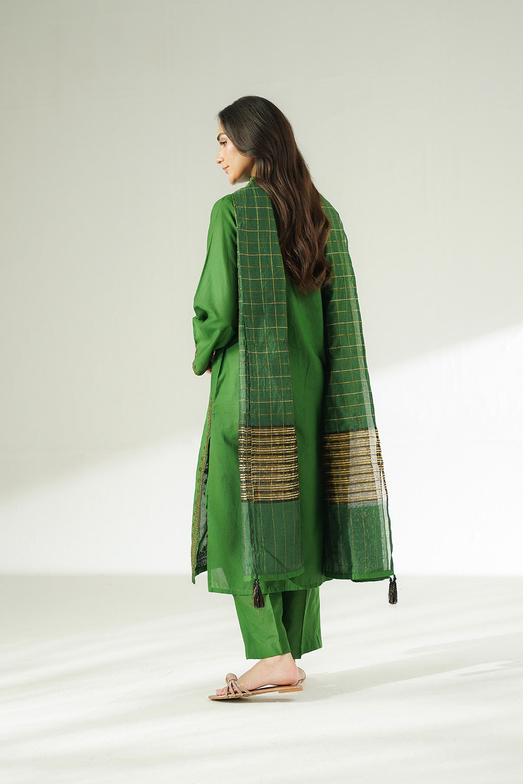 3 Piece Cotton Dobby Embroidered (CS0634)