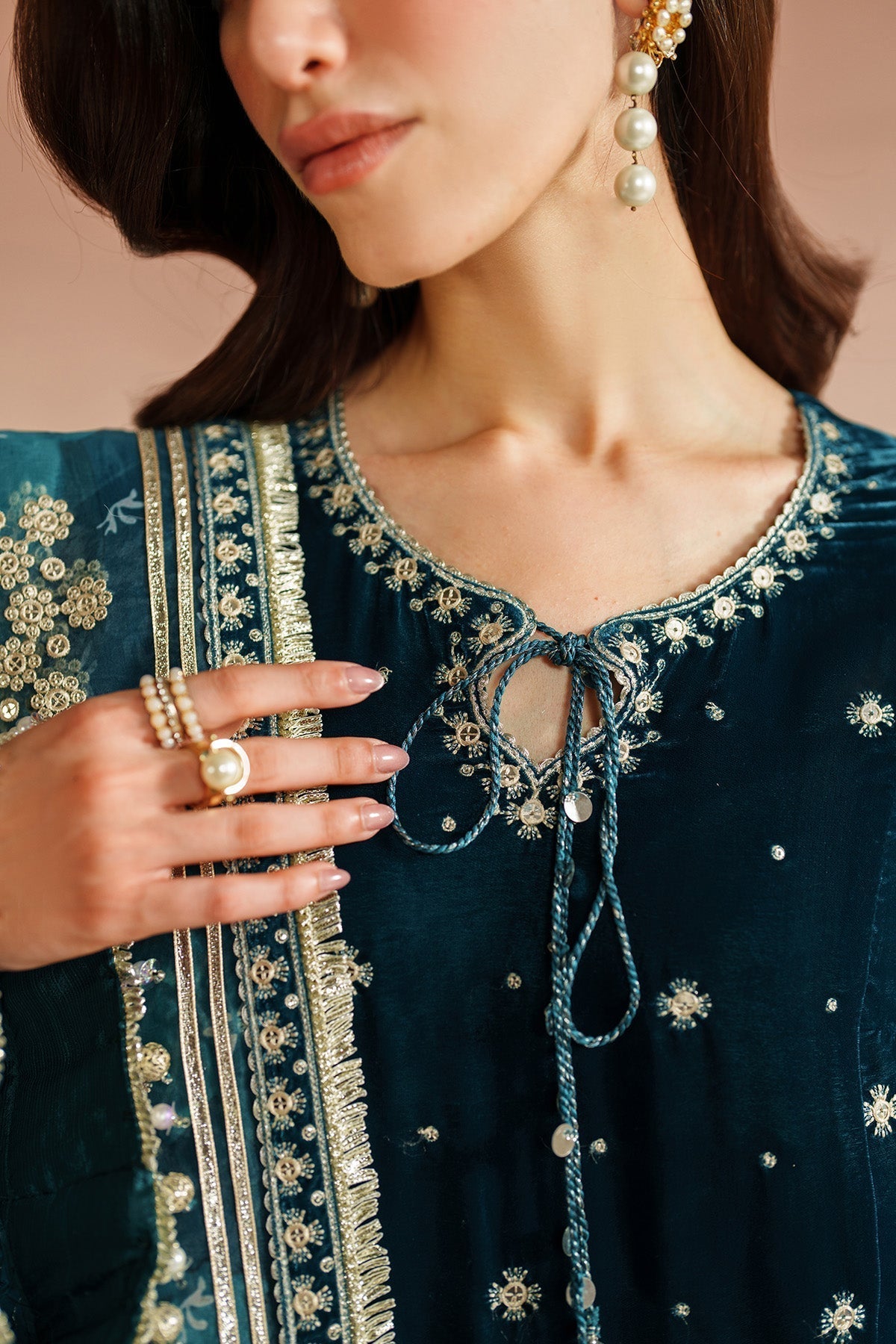 Mairaz Embroidered Velvet Suit — VVF D-2