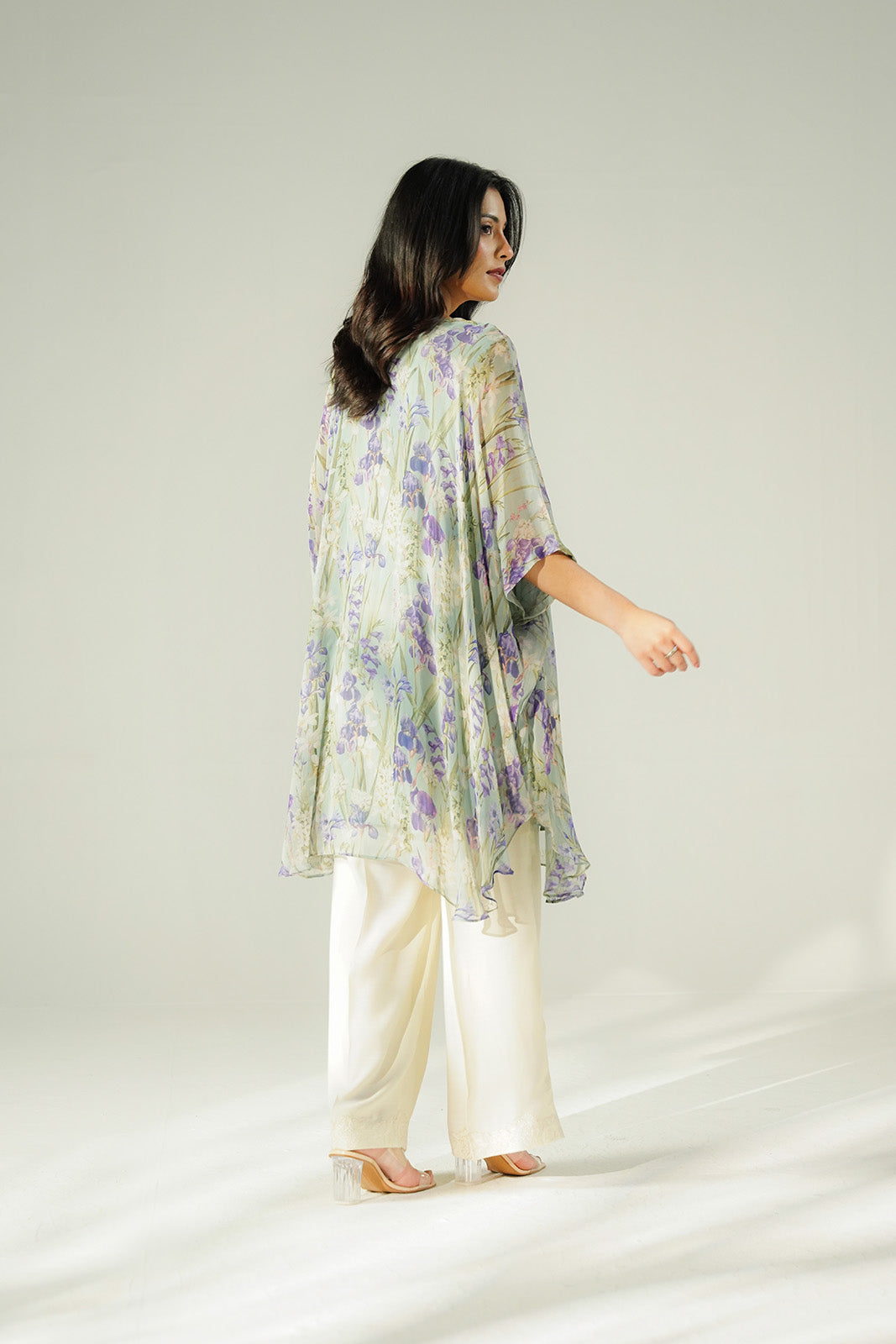 1 Piece Chiffon Printed Kaftan (FS0161)