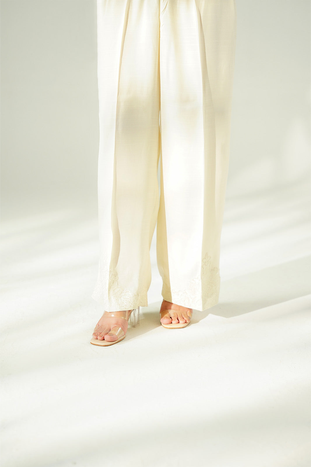 1 Piece Raw Silk Embroidered Culottes (FB0020)