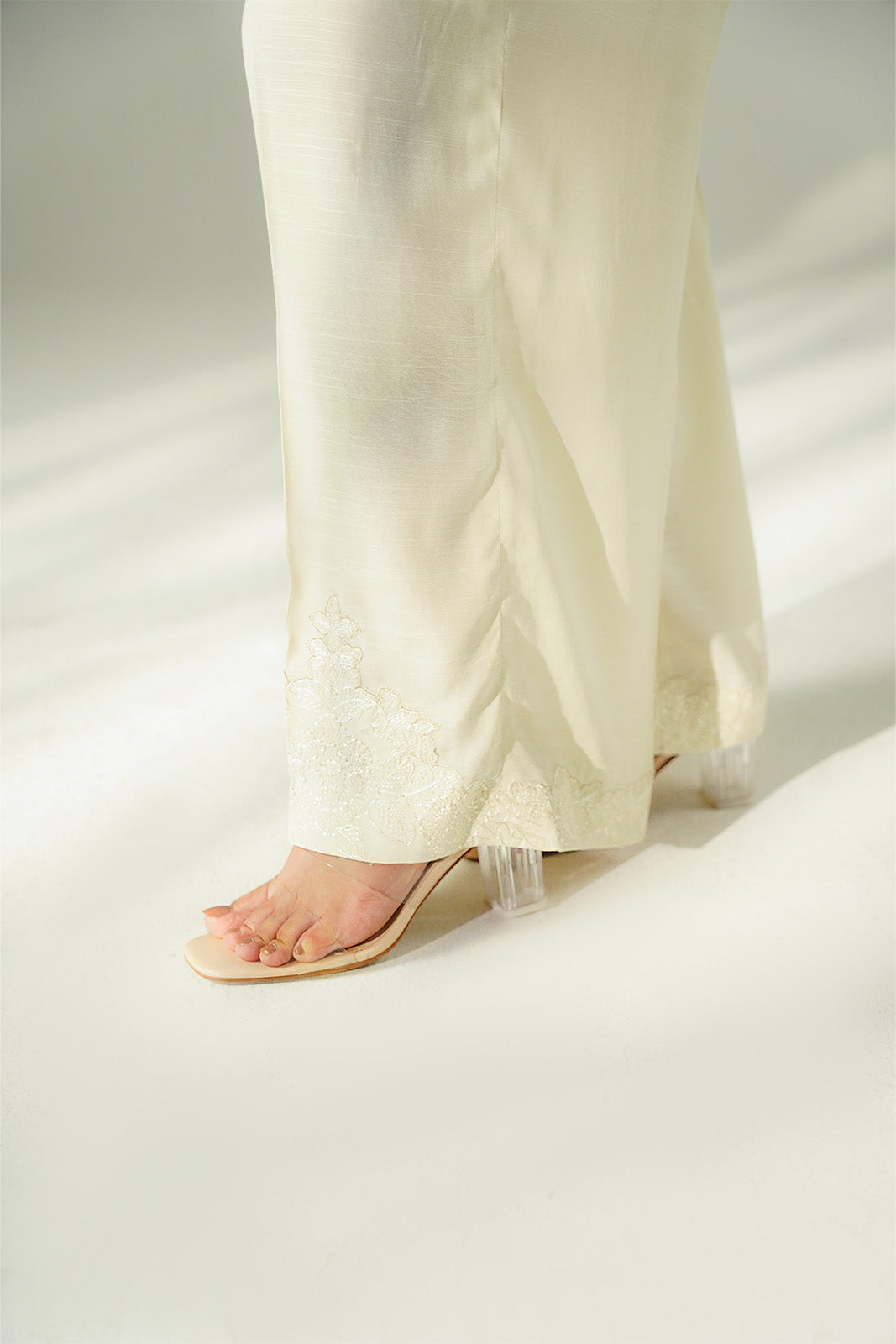 1 Piece Raw Silk Embroidered Culottes (FB0020)
