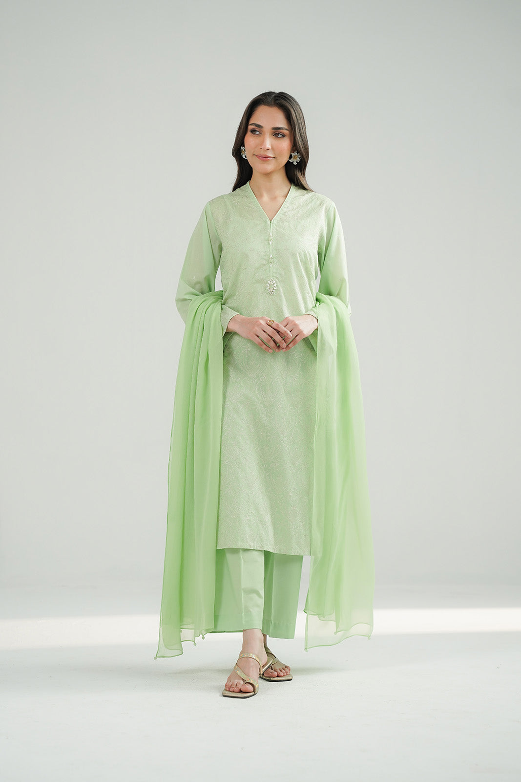 3 Piece Lawn Embroidered Suit (CS0482)