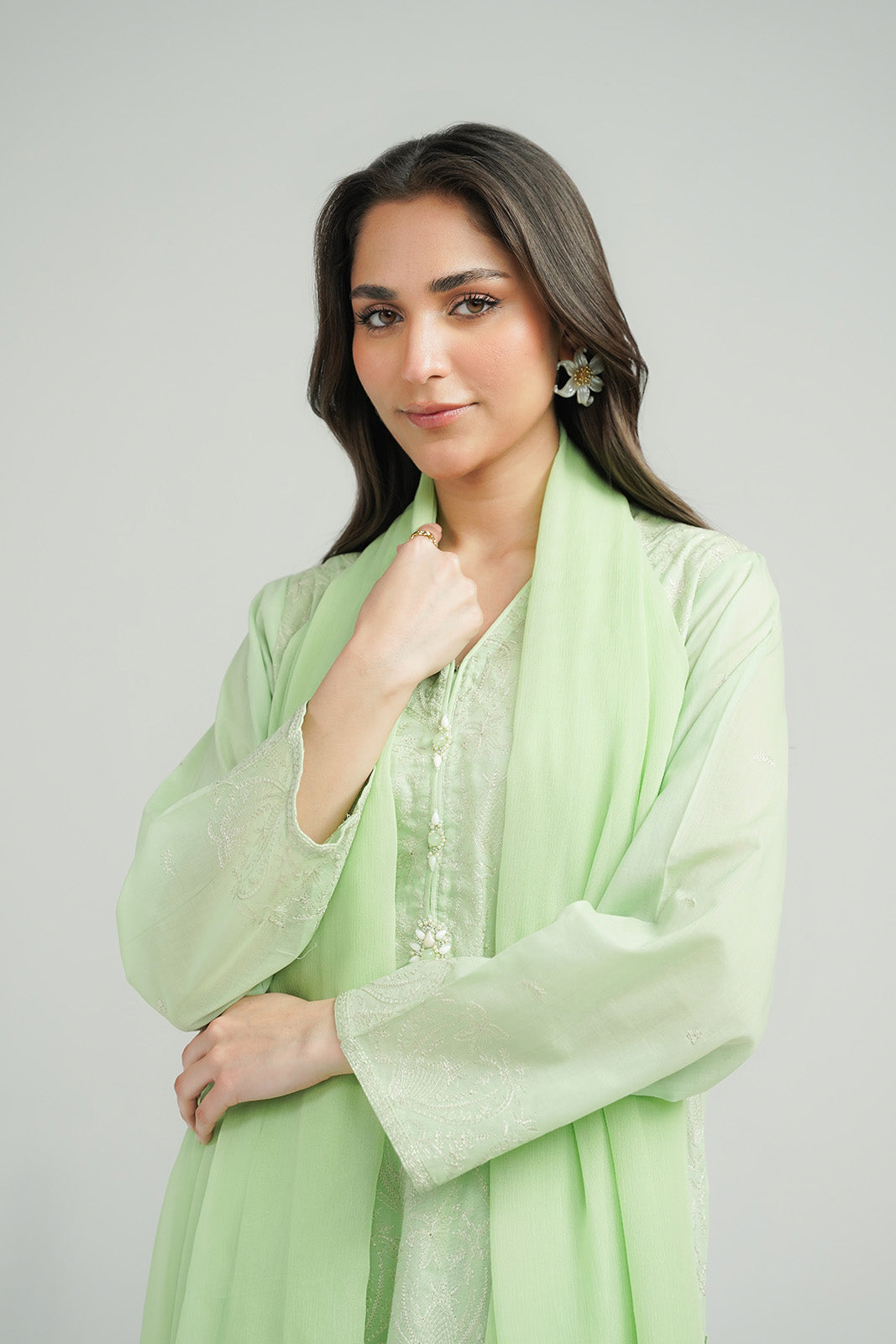 3 Piece Lawn Embroidered Suit (CS0482)