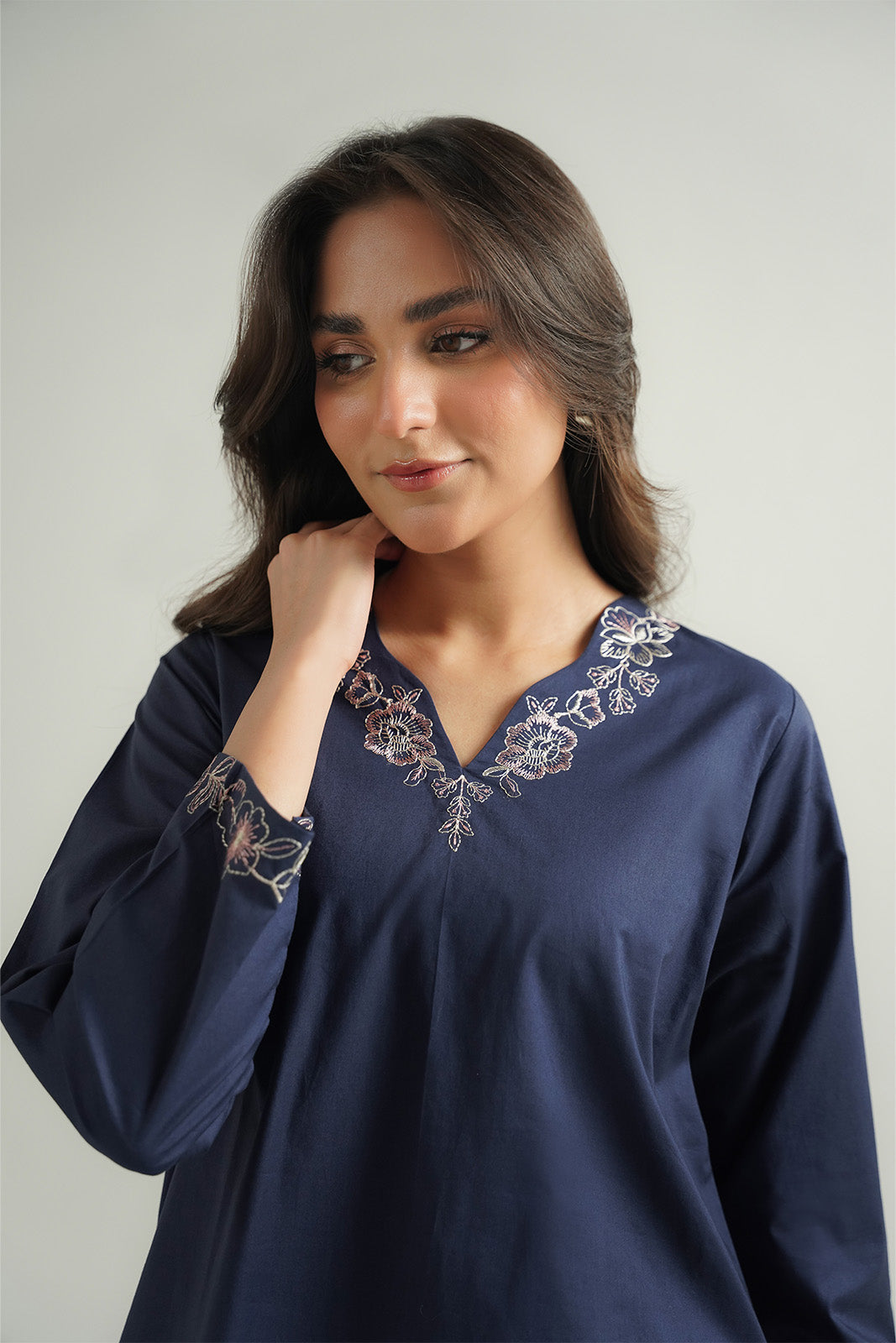 2 Piece Cambric Embroidered Suit (CP0479)