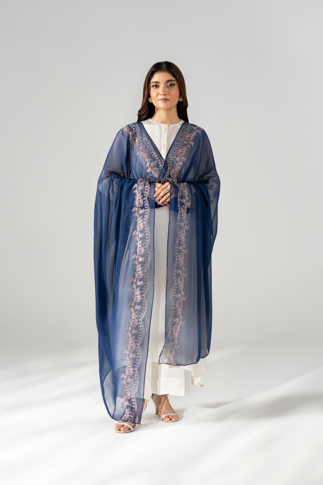 1 Piece Chiffon Embroidered Dupatta (FD0130)