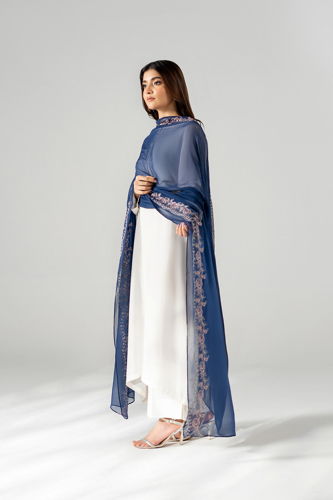1 Piece Chiffon Embroidered Dupatta (FD0130)