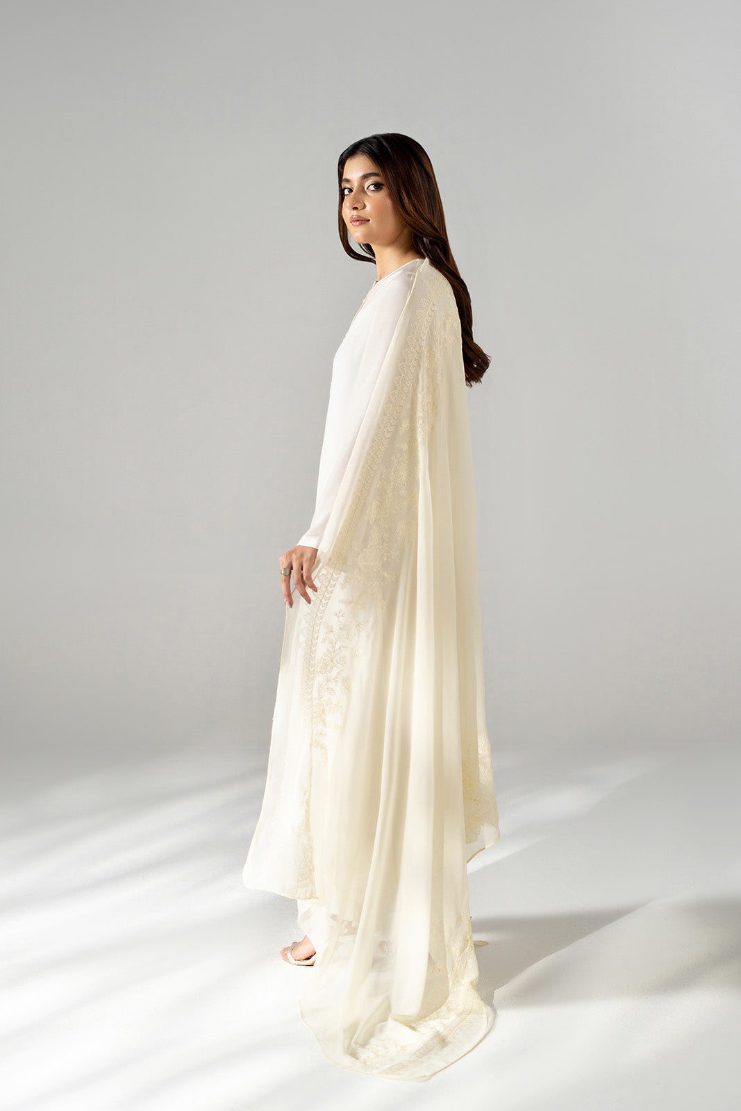 1 Piece Chiffon Embroidered Dupatta (FD0131)
