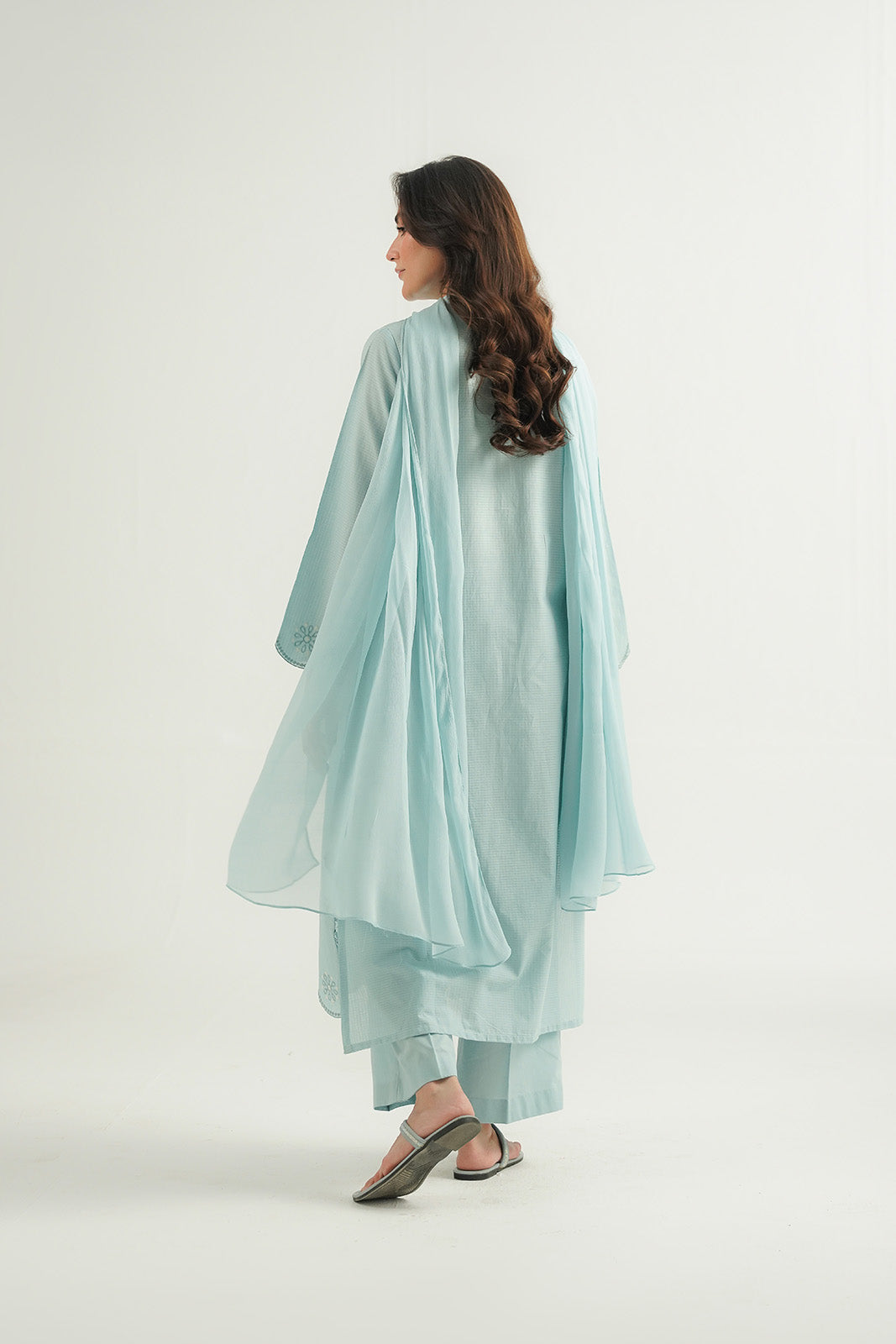 3 Piece Cotton Rip Stop Embroidered Suit (CP0483)