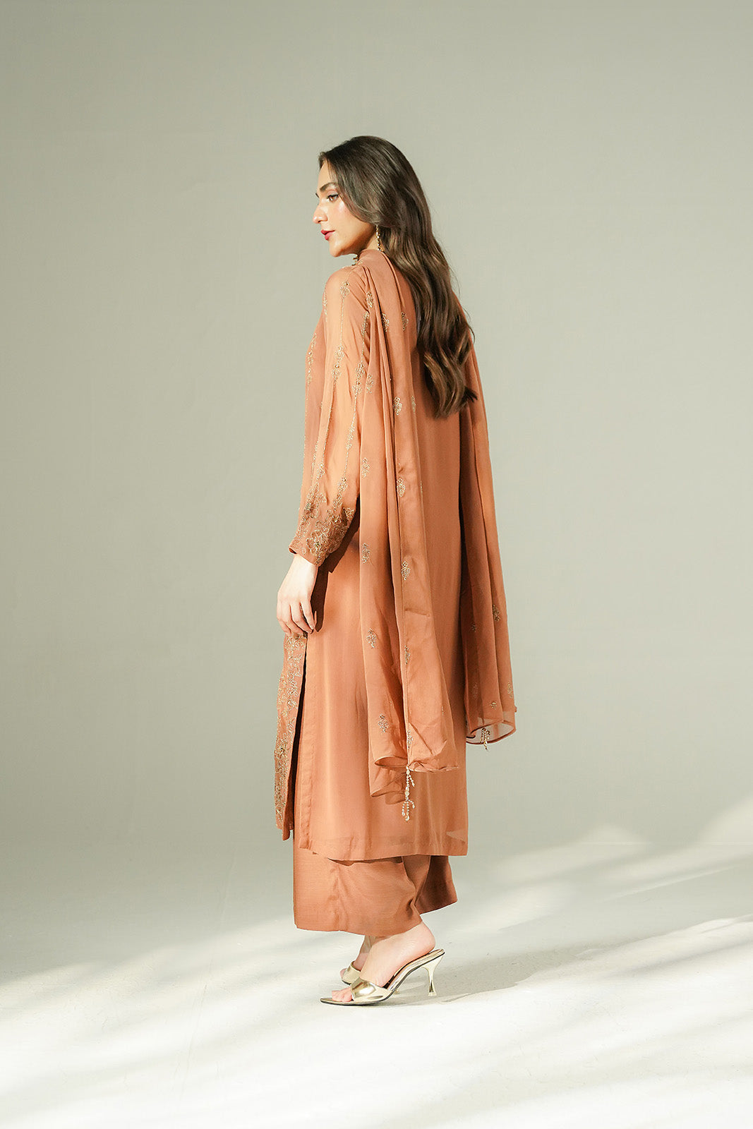 3 Piece Chiffon Embroidered (FL0206)