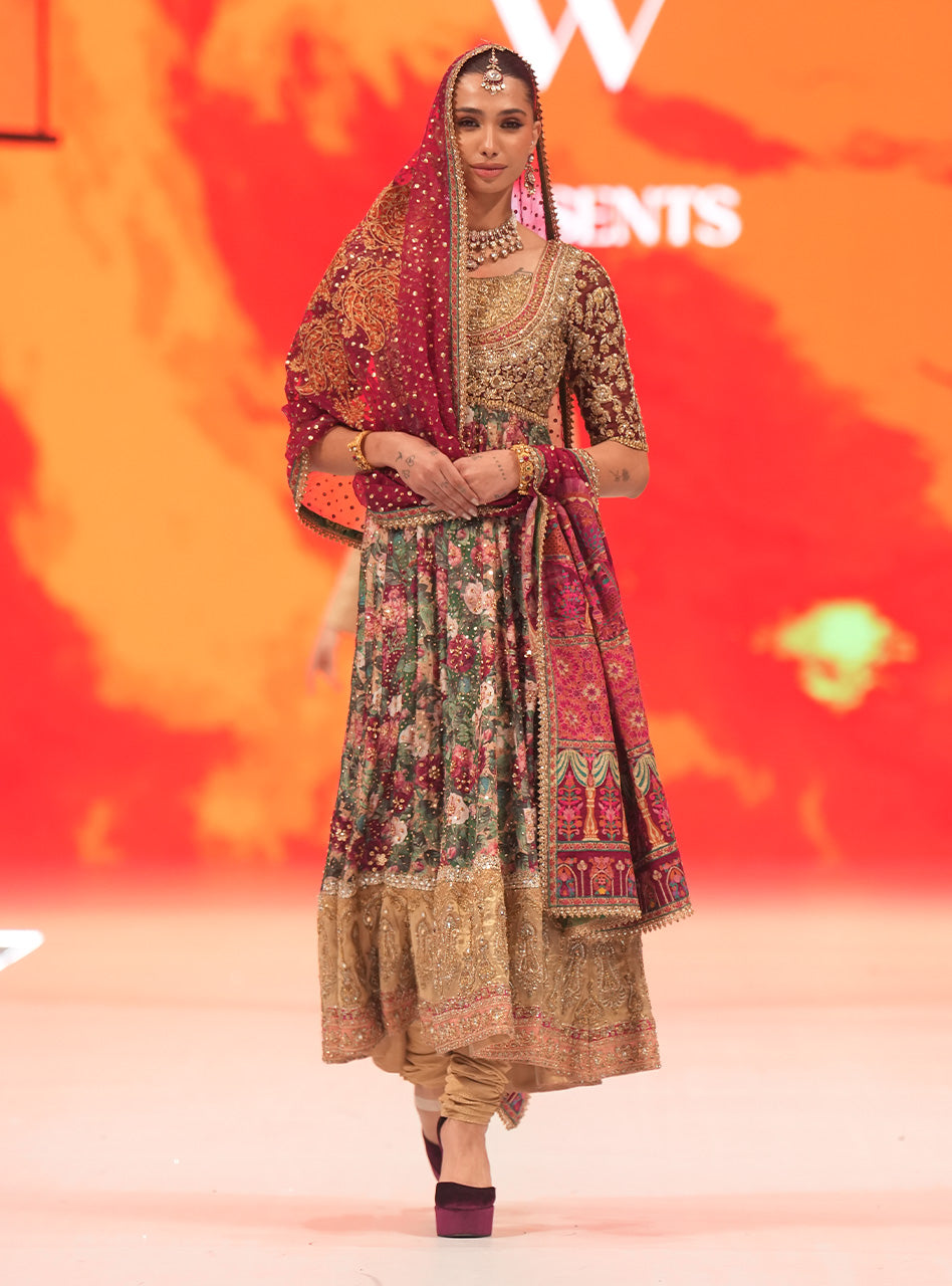Crimson Scarlet Anarkali