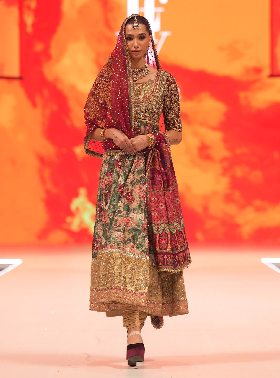 Crimson Scarlet Anarkali
