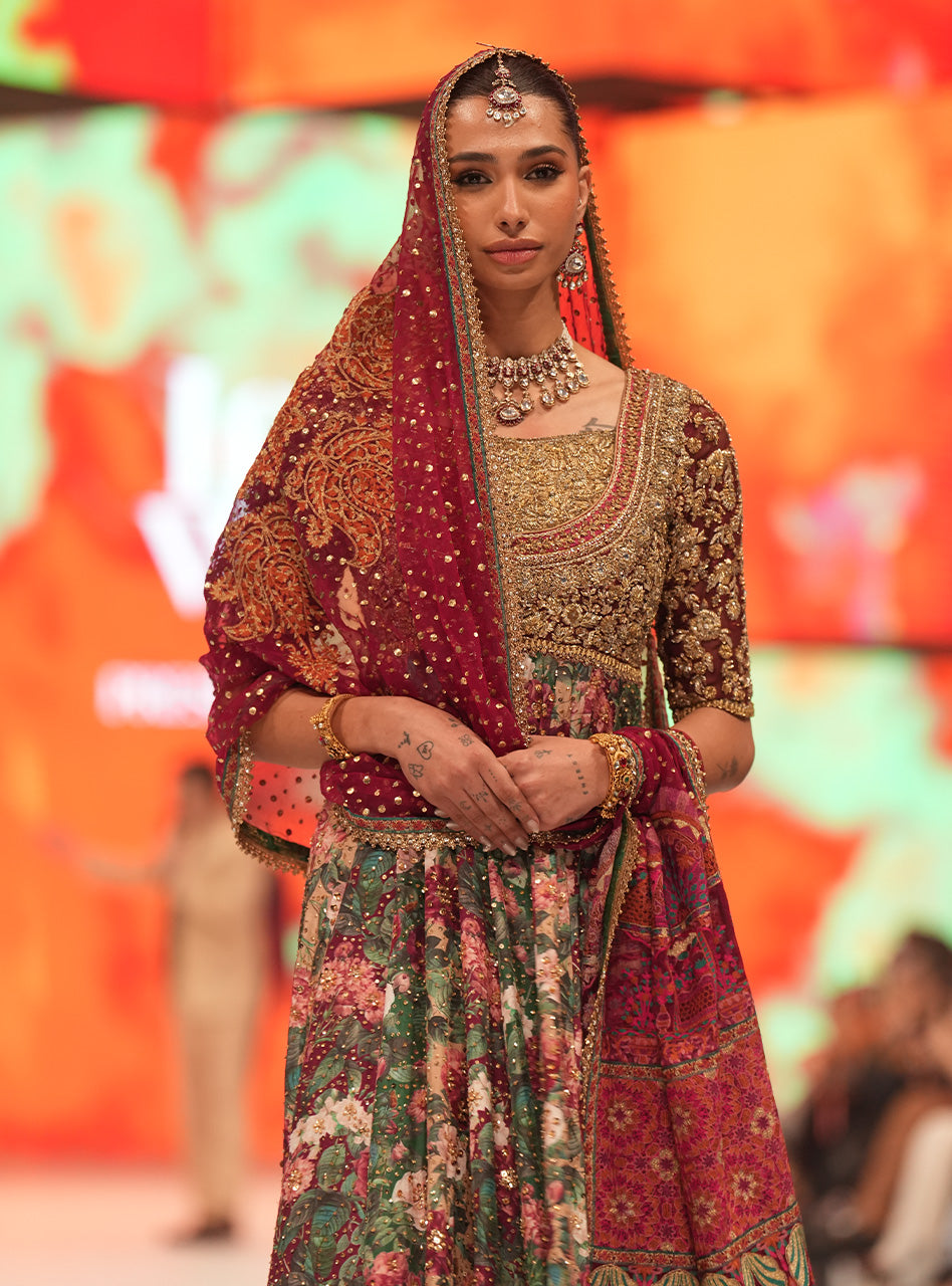 Crimson Scarlet Anarkali