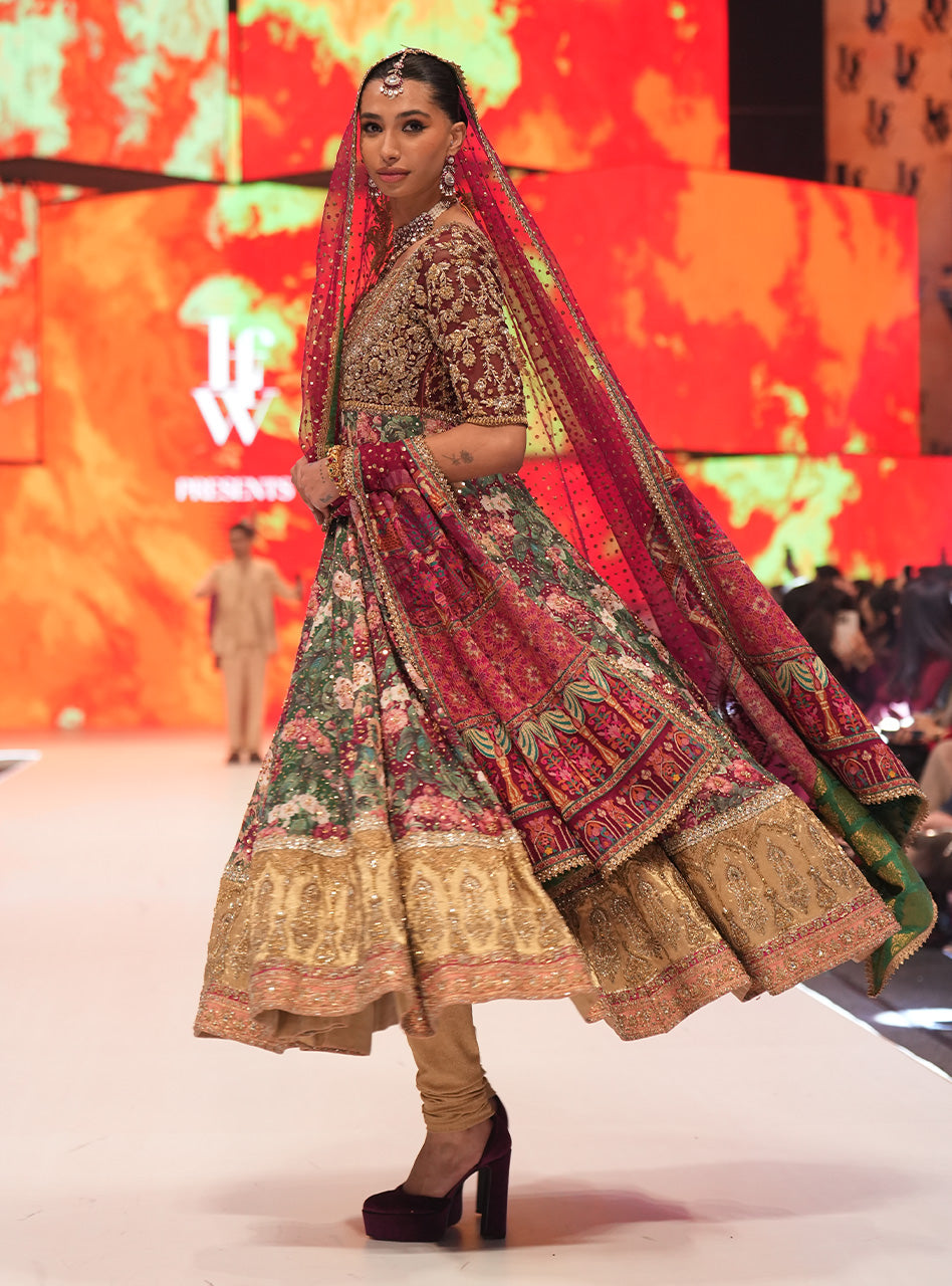 Crimson Scarlet Anarkali