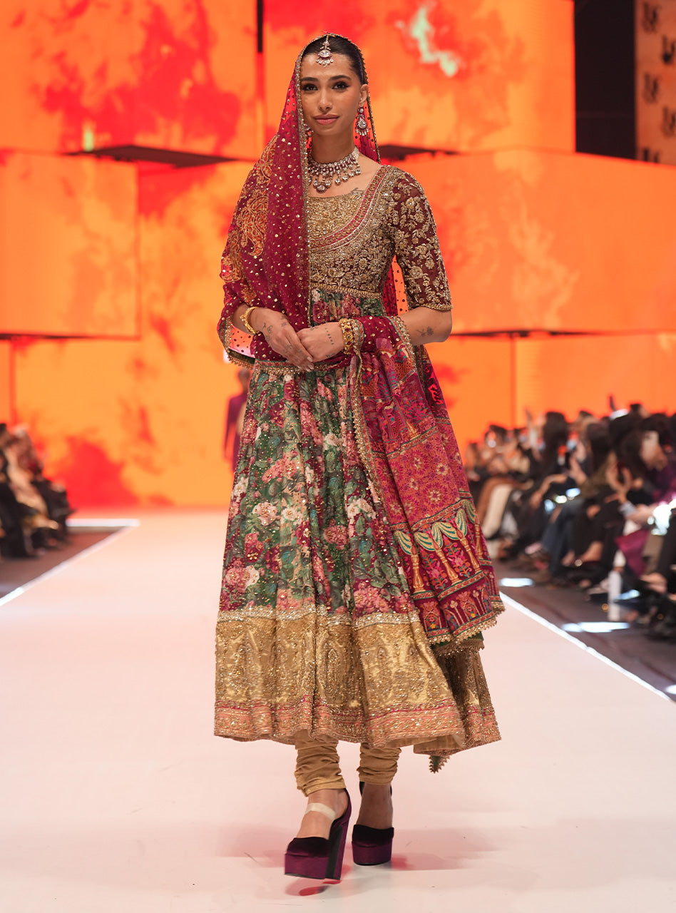 Crimson Scarlet Anarkali