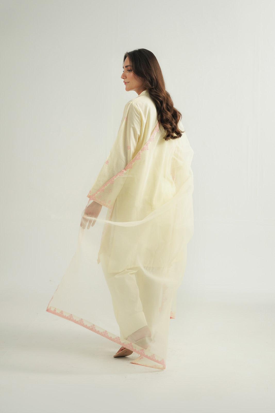 3 Piece Cotton Rip Stop Embroidered Suit (CP0464)