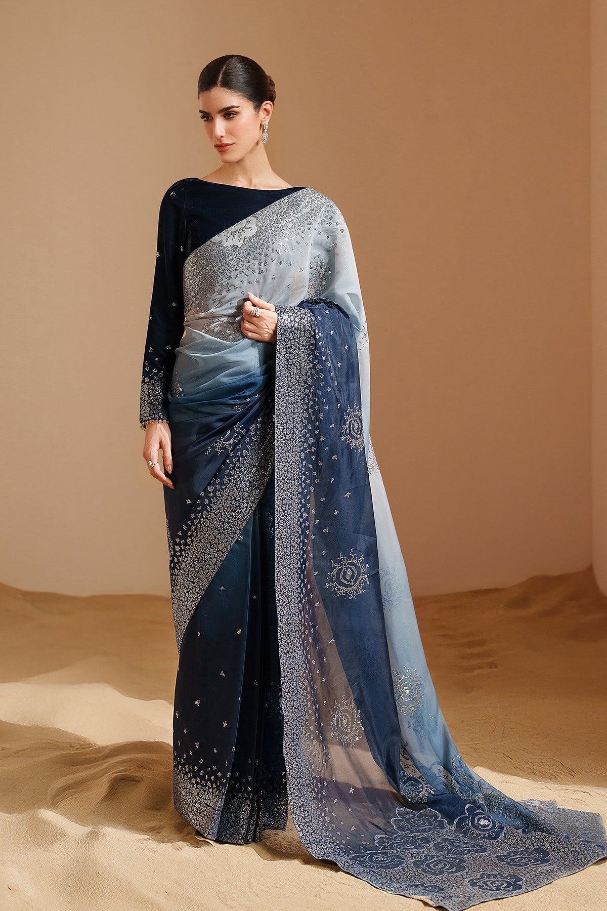 Embroidered Velvet Formal VF-2050