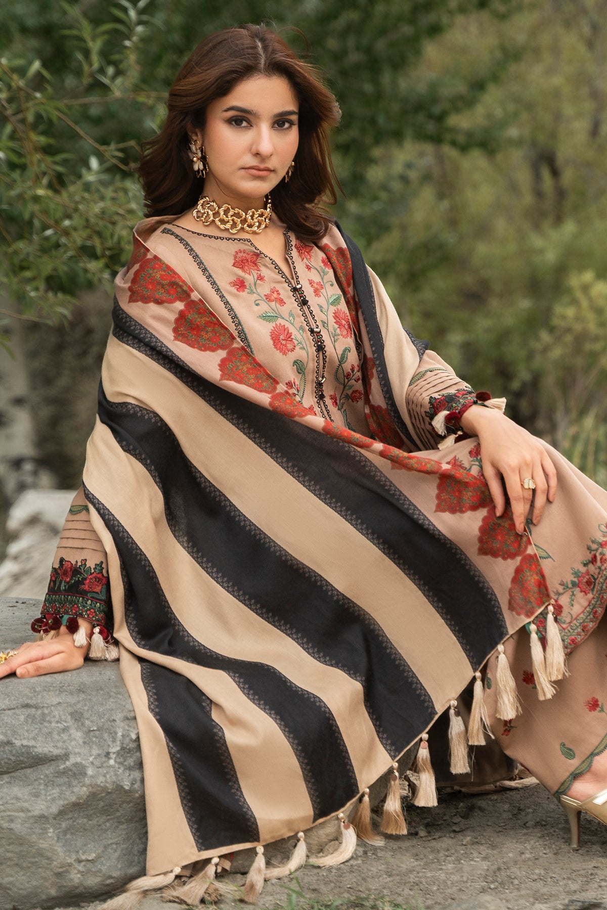 3-PC Unstitched Peach Leather Collection PSW6-17