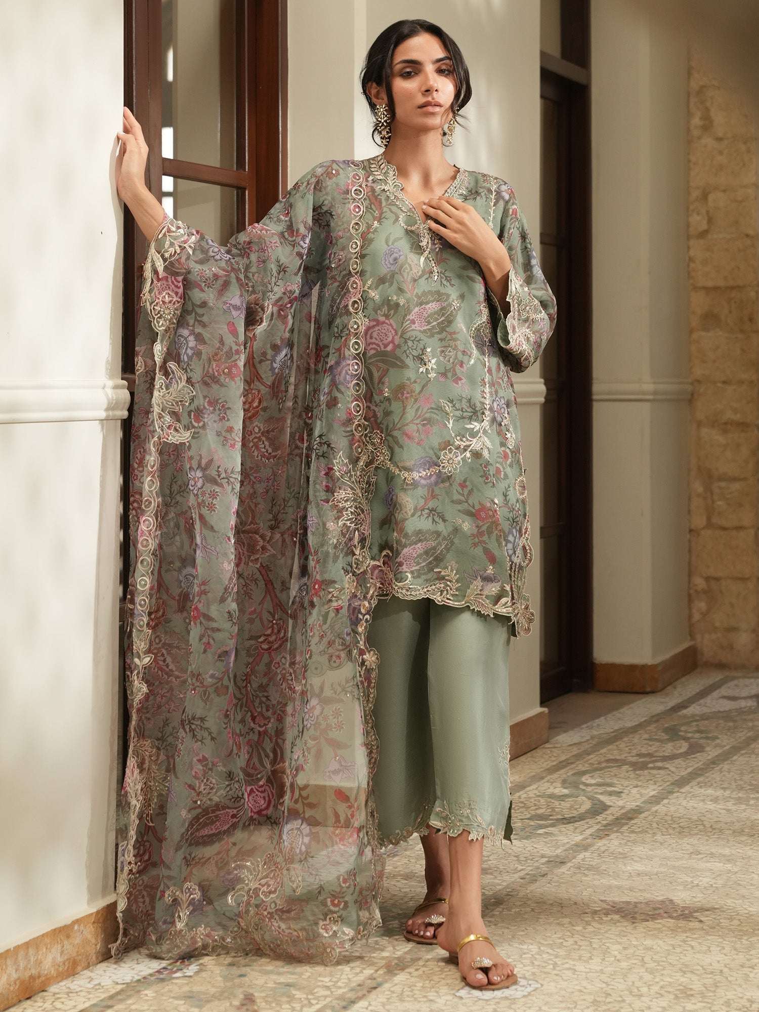 Skinny Rania, Izaar & Dupatta