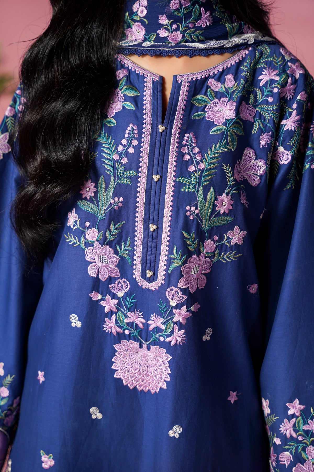 Aneelas Lawn Emb 3pc Chiffon Duppata [LUX-26-109] [Dispatch Time 2 Months]