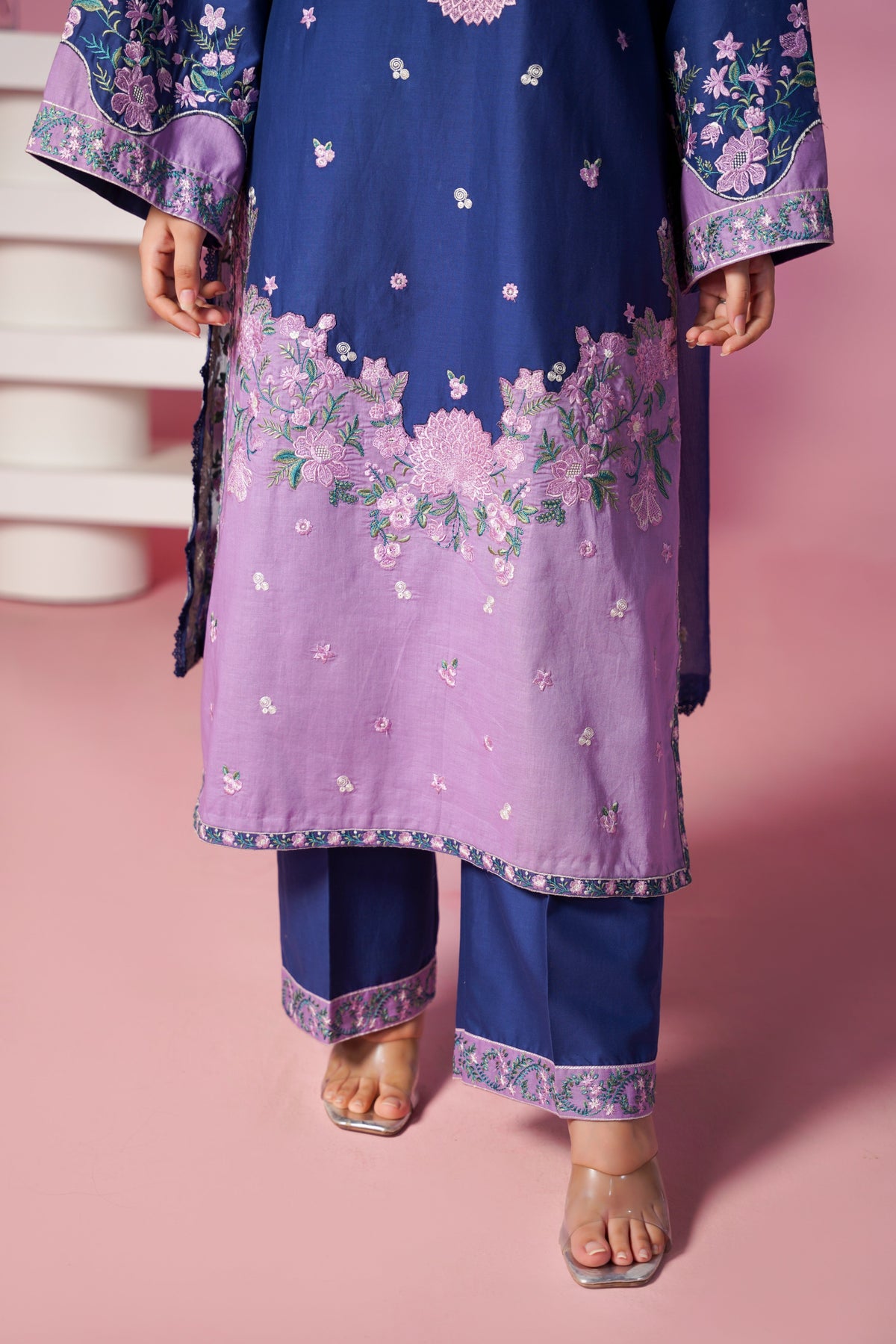 Aneelas Lawn Emb 3pc Chiffon Duppata [LUX-26-109] [Dispatch Time 2 Months]