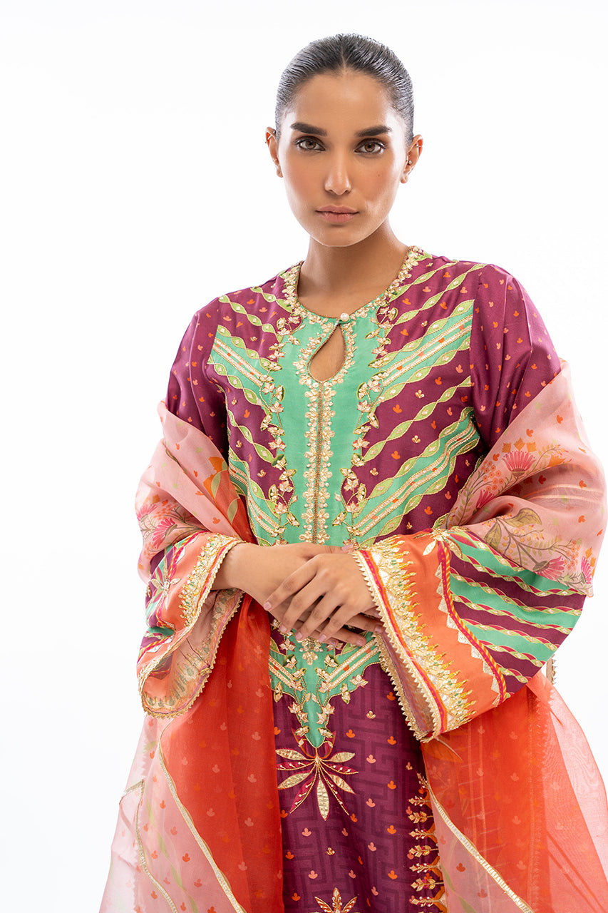 Nilla Kalidaar And Dupatta