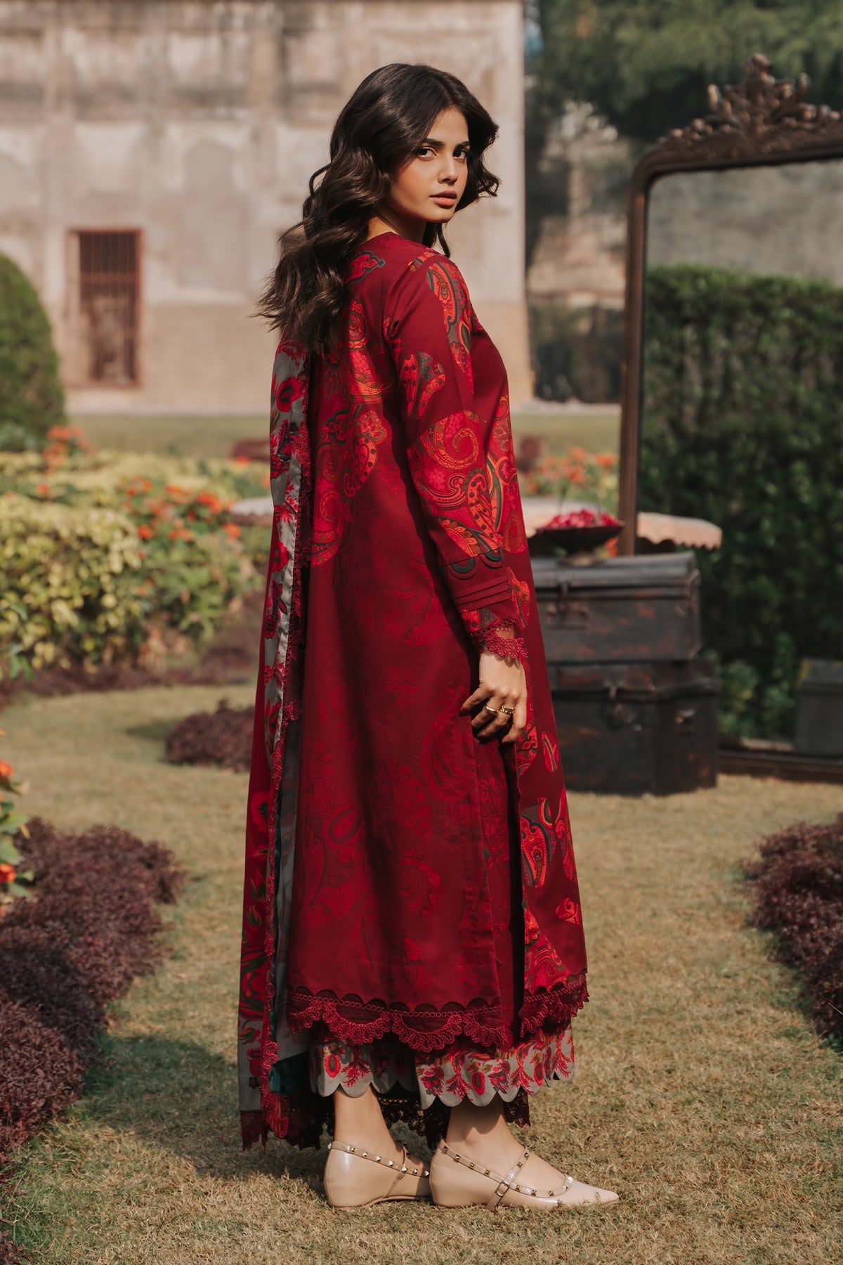 3-pc Unstitched Embroidered Printed Staple DSCW5-18