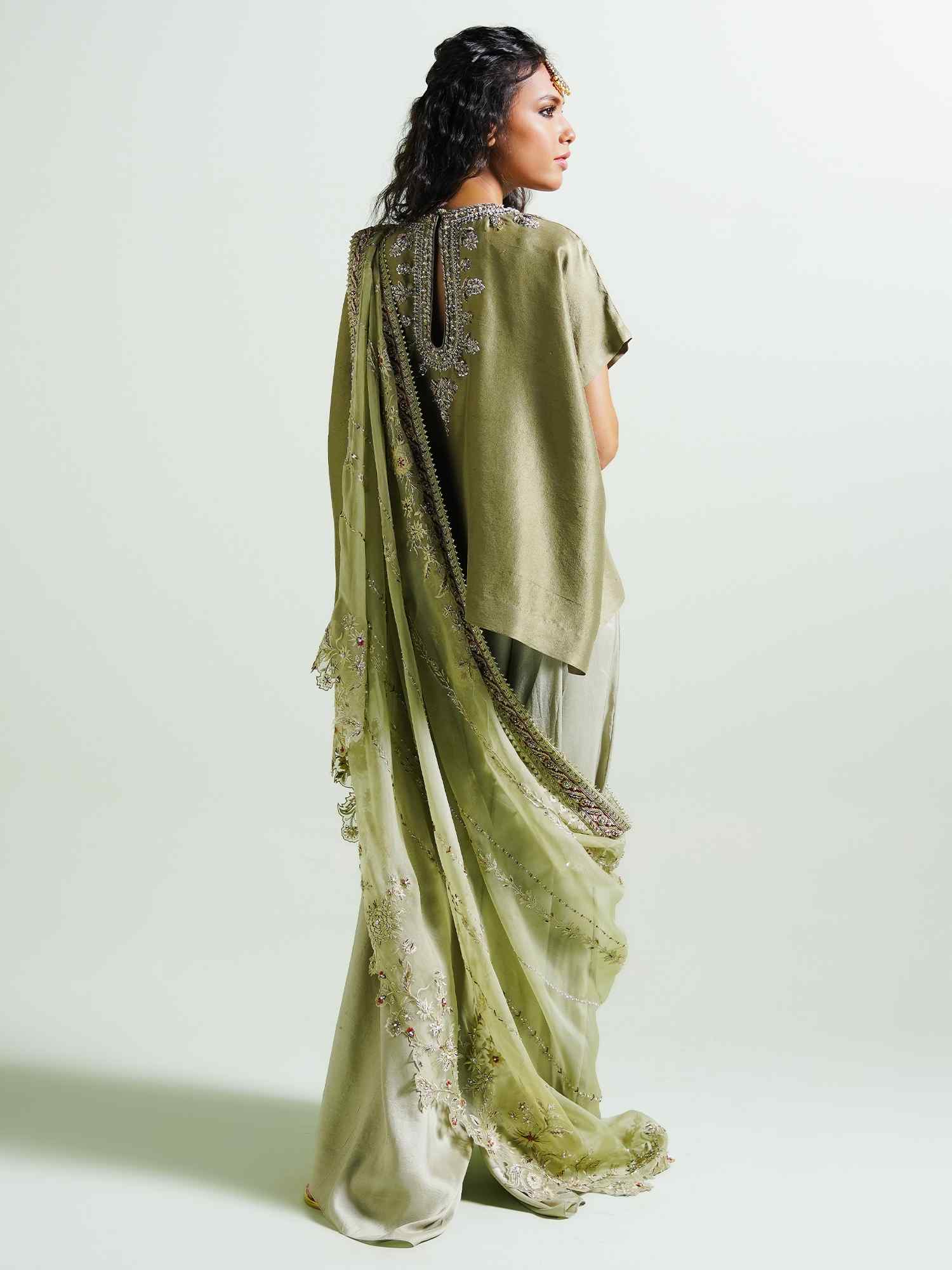 BAND GALA DRAPED DUPATTA & PANTS