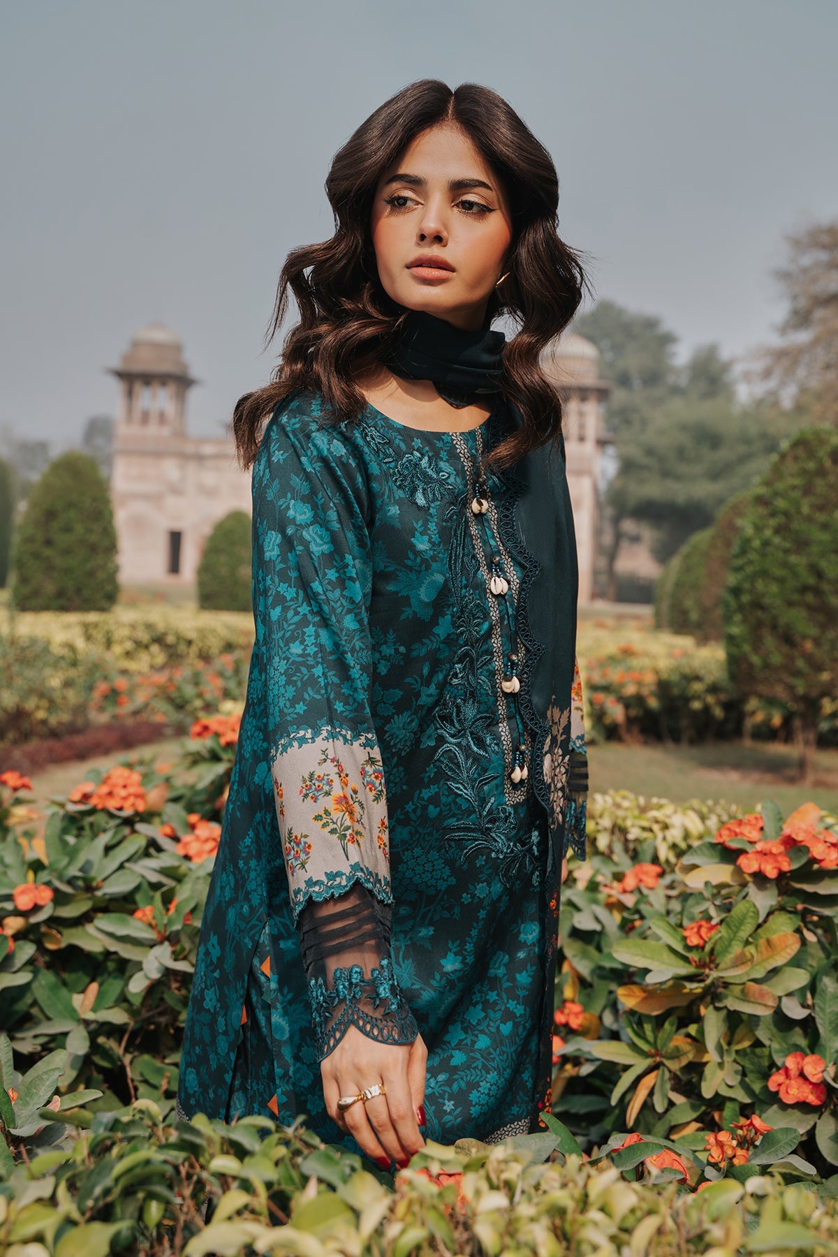 3-pc Unstitched Embroidered Printed Staple DSCW5-19