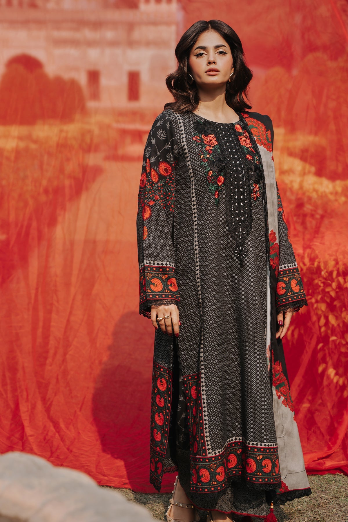 3-pc Unstitched Embroidered Staple DSCW5-11