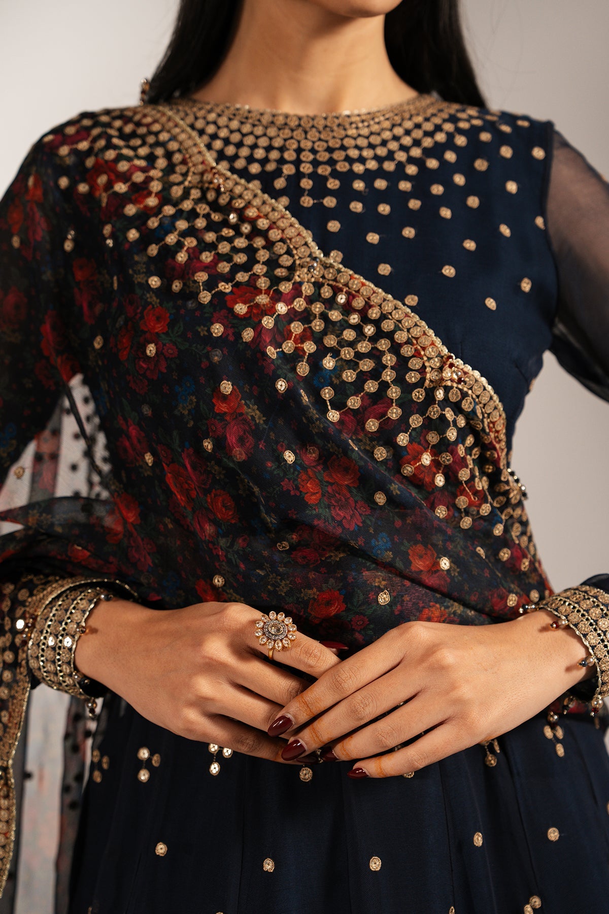 EMBROIDERED CHIFFON UC-3073