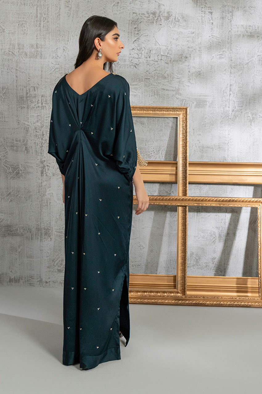 Teal Solid Kaftan