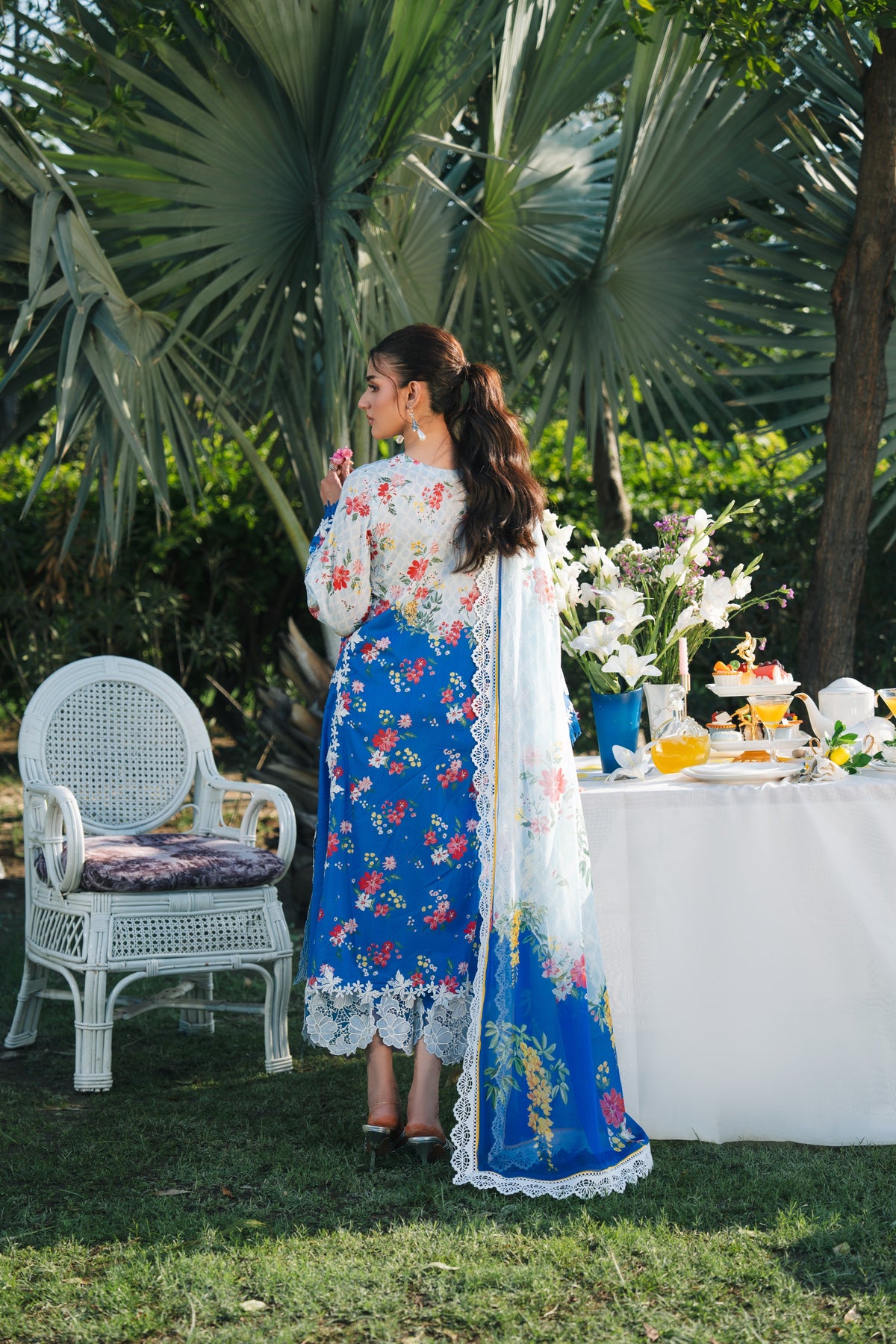 Aneelas Emb Printed Lawn 3pc With Printed Chiffon Duppata [SPR-26-39] [Dispatch Time 2 Month]