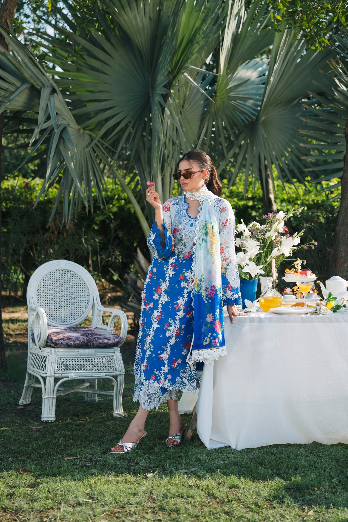 Aneelas Emb Printed Lawn 3pc With Printed Chiffon Duppata [SPR-26-39] [Dispatch Time 2 Month]